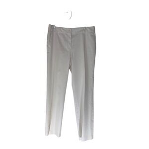 Talbots Women Heritage Pants Plus‎ White Career Business Office Work Size 14